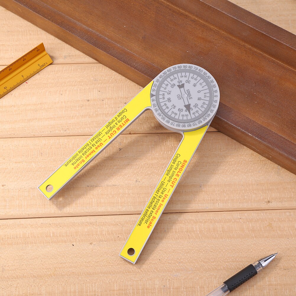 Miter Saw Protractor ABS Angle Finder Meter Miter Gauge Goniometer Digital Protractor Inclinometer Measuring Ruler with Pencil