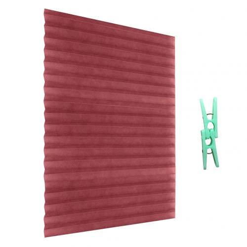 Solid Color Household Kitchen Pleated Shades Blinds Balcony Cafe Window Bathroom Home Curtain: Red