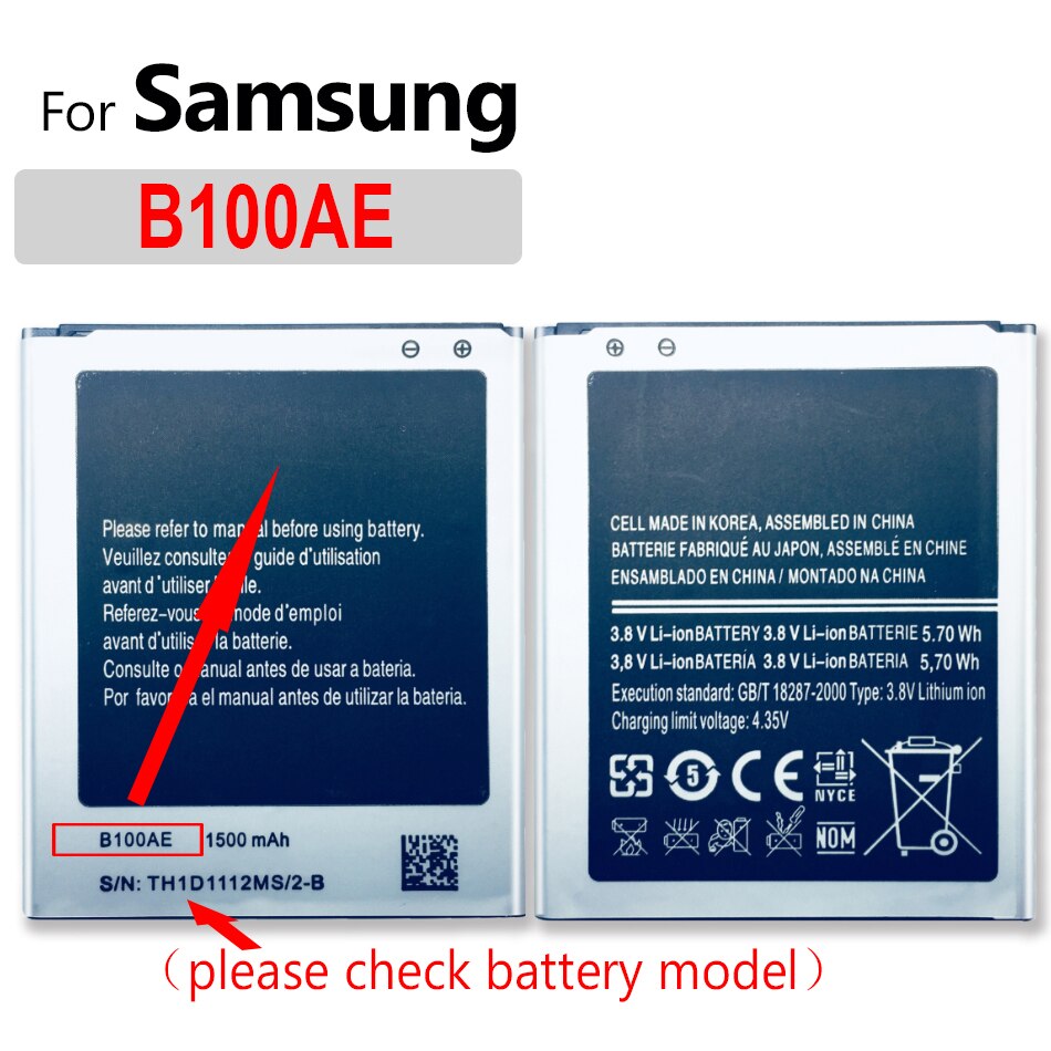 • Batteria EB-BJ120CBE per Samsung Galaxy mini GT S5570 S5250 S5330 S5750 S7230 T499 J120F J250F J260F G530H: B100AE