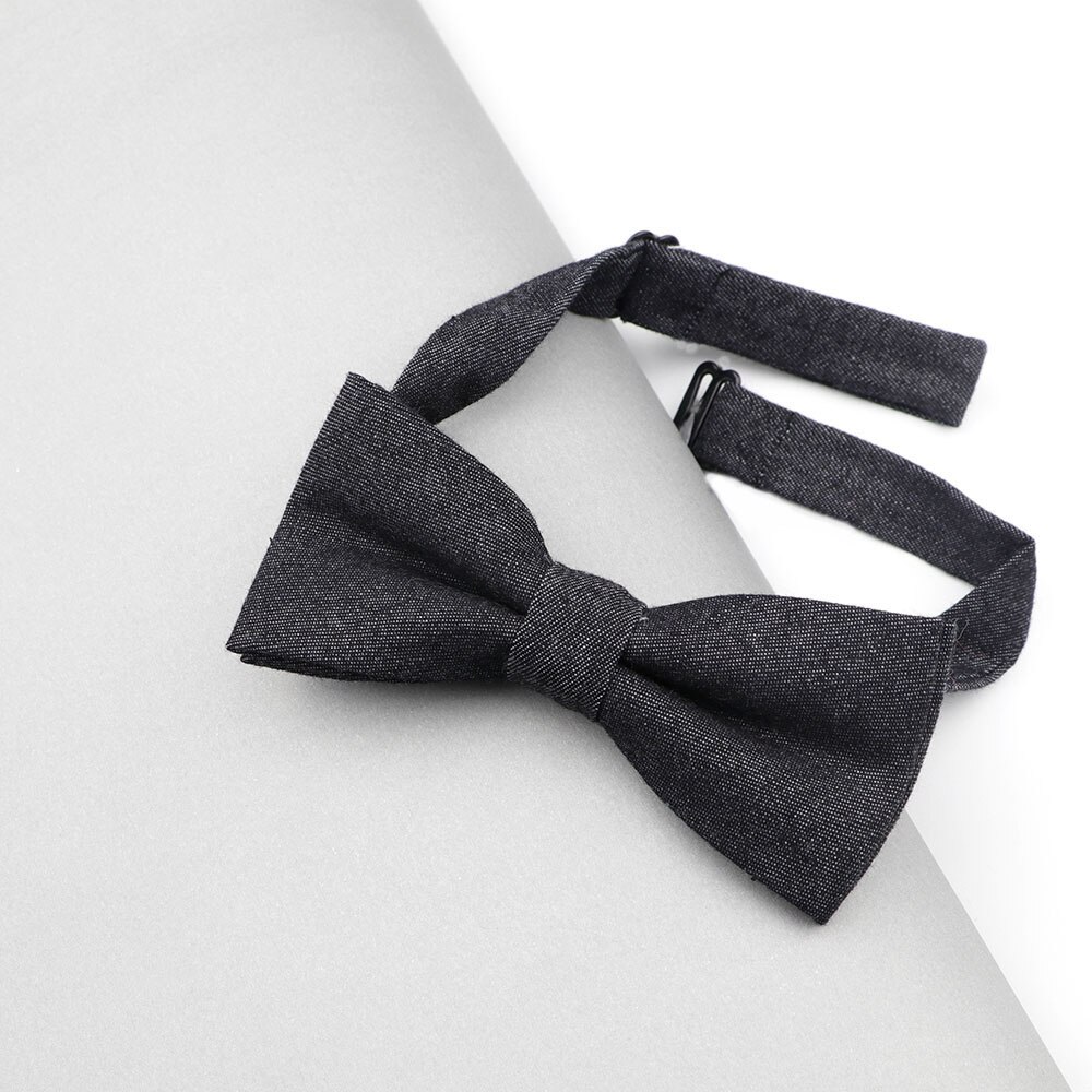 Yksivärinen vauva lasten rusetti poika lasten denim rusetti smokki puuvilla rusetit solmio perhonen: 5