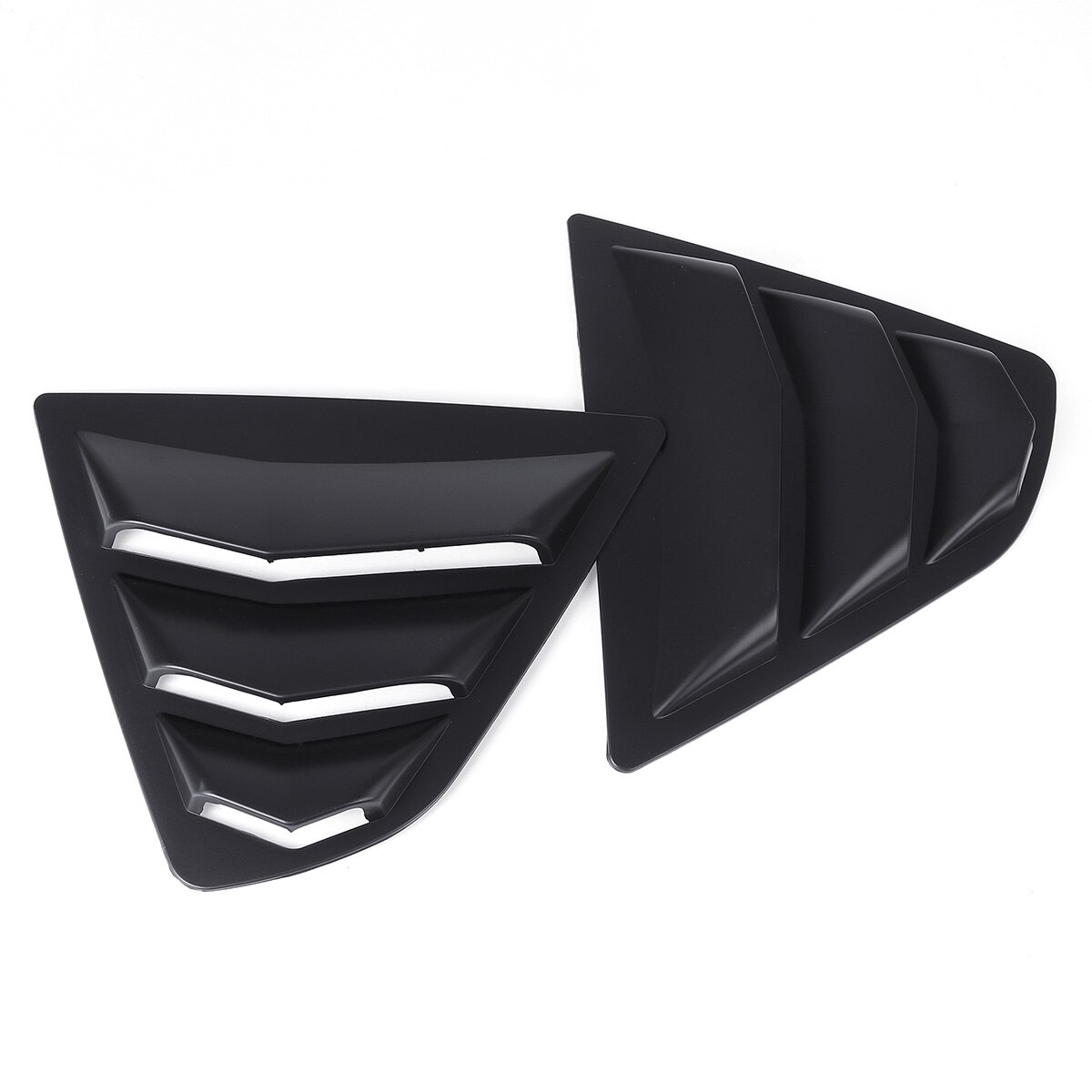Black/Carbon Fiber Look 2pcs Car Side Rear Window Louver Shutter Cover Trim For Toyota Camry SE XSE L LE XLE