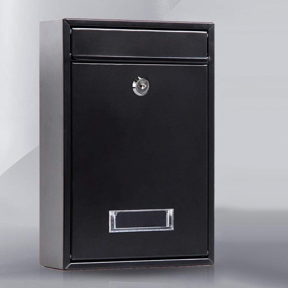 Outdoor Lockable Wall Mounted Hanging Iron Post Letter Box Mailbox with Key