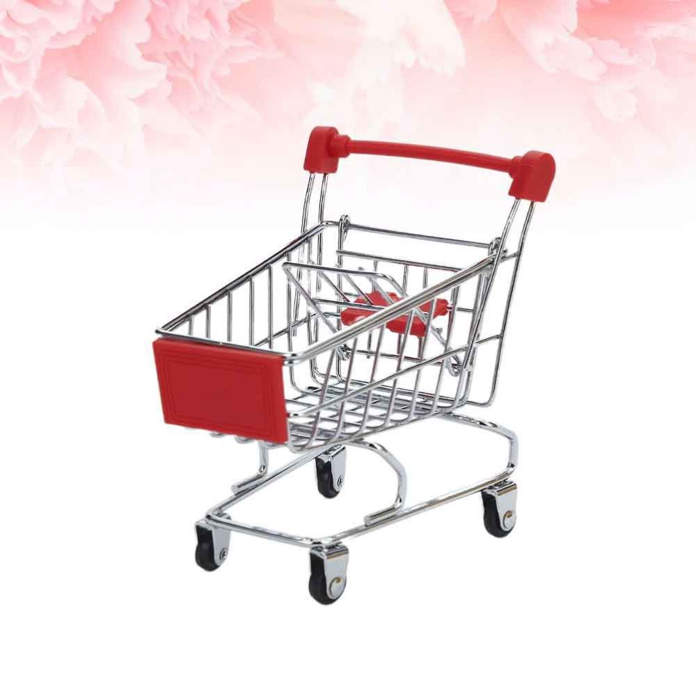 1Pc Shopping Carts Simulation Cart Storage Containers Shopping Trolley Baby Accessories for Room Home