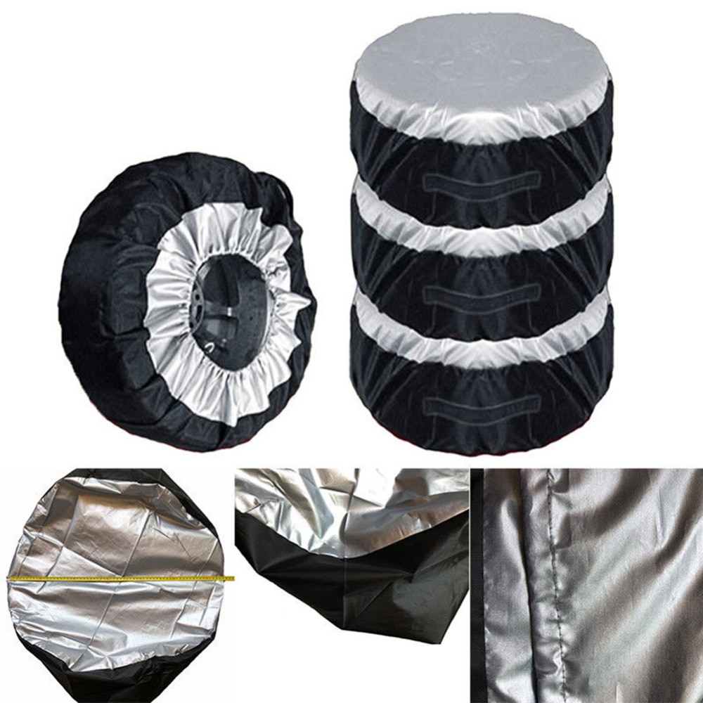 Les sacs de stockage de couverture de pneu de secours de voiture de housse de couverture de pneu portent le pneu de Polyester fourre-tout pour des couvertures de Protection de roue de voiture