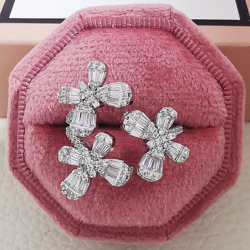 Luxury Solid 925 Sterling Silver Adjustable Ring for Women Girl Valentine's Day Lady Jewelry Z3: R5824