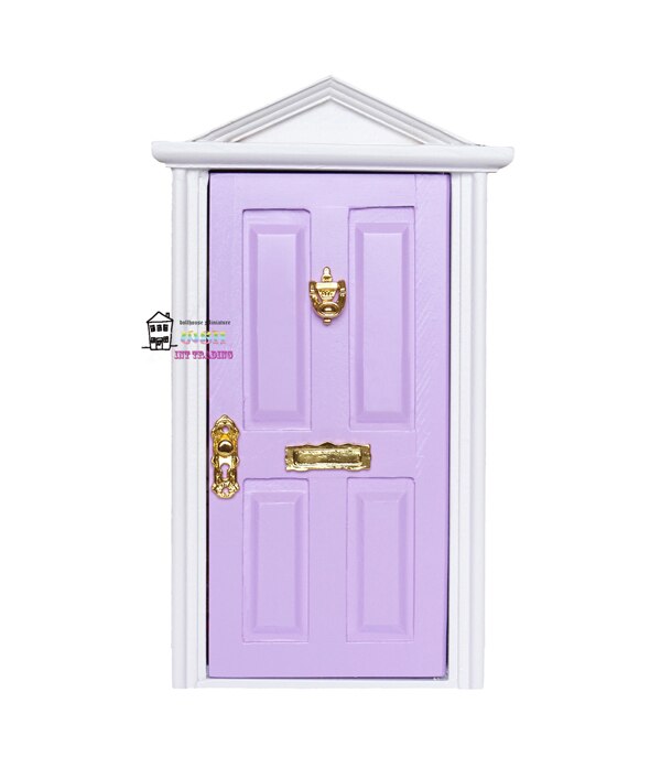 1:12 miniatura casa delle bambole Fata Porta Luce viola Fuori aperto Bambole Parti Regalo di Modo 3 Stile accessori hardware: Classic stile