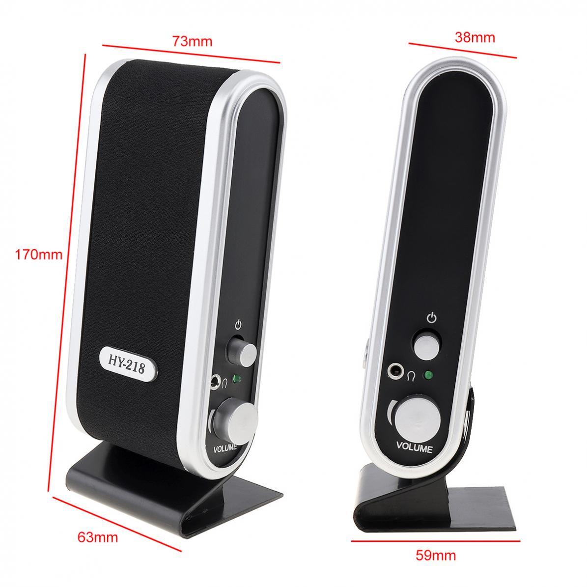 Usb2.0 6w Wired Usb Power Speakers Stereo 3.5mm Audio Jack For Pc Laptop Computer Mac Mini Plastic Headphones Microphone