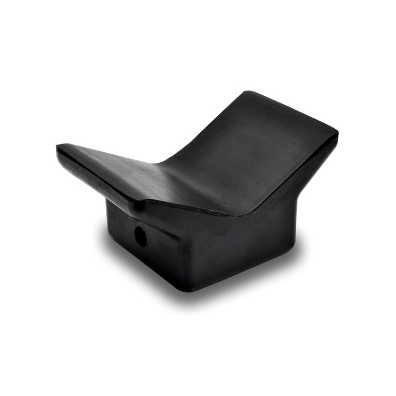 CVP Black Rubber Boat Trailer Bow Stop V Block Roller RV Parts Camper Caravan Accessories