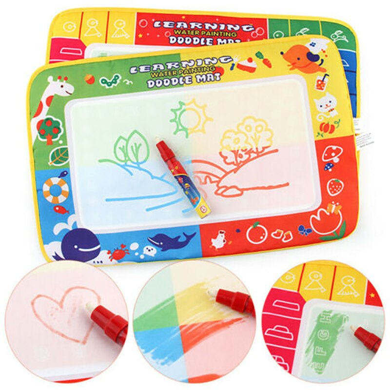 Magique eau dessin toile enfants Aqua Doodle dessin peinture tissu écriture tapis conseil enfant Fun & Edcational outils 29*19cm
