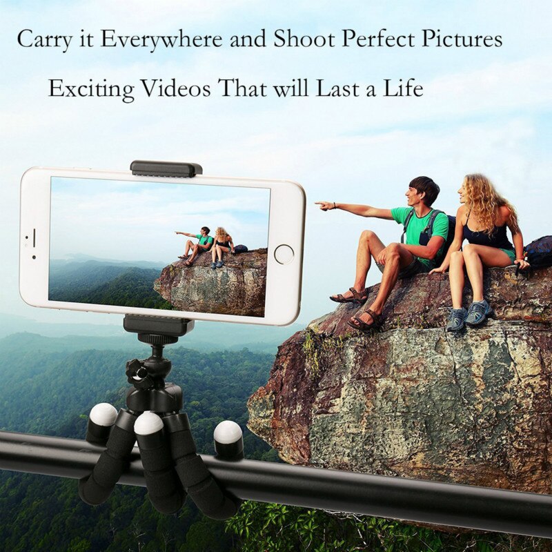 Mini éponge Flexible pieuvre trépied pour iPhone Samsung Xiaomi Huawei téléphone portable Smartphone support de trépied pour Gopro 9 8 7 caméra