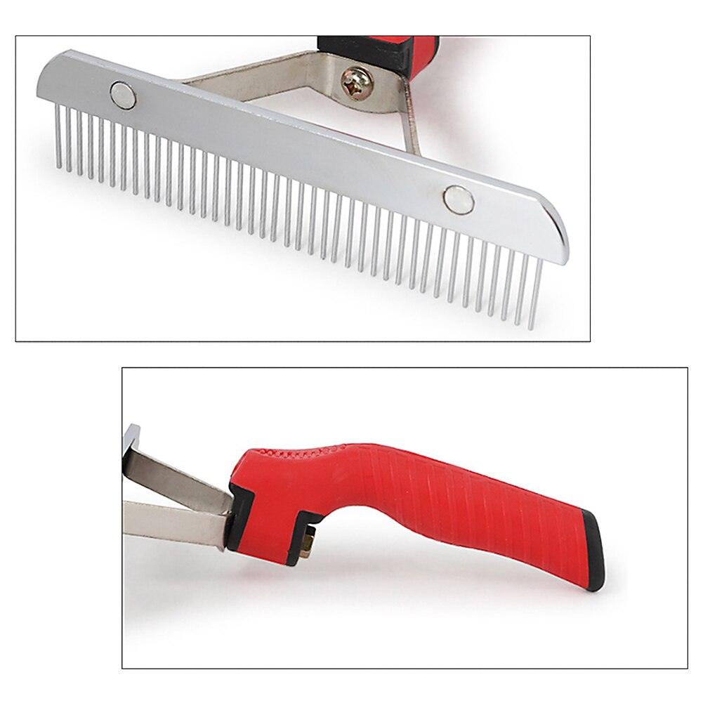 Long Tooth Undercoat Dog Rake Anti-Slip Rubber Han... – Grandado