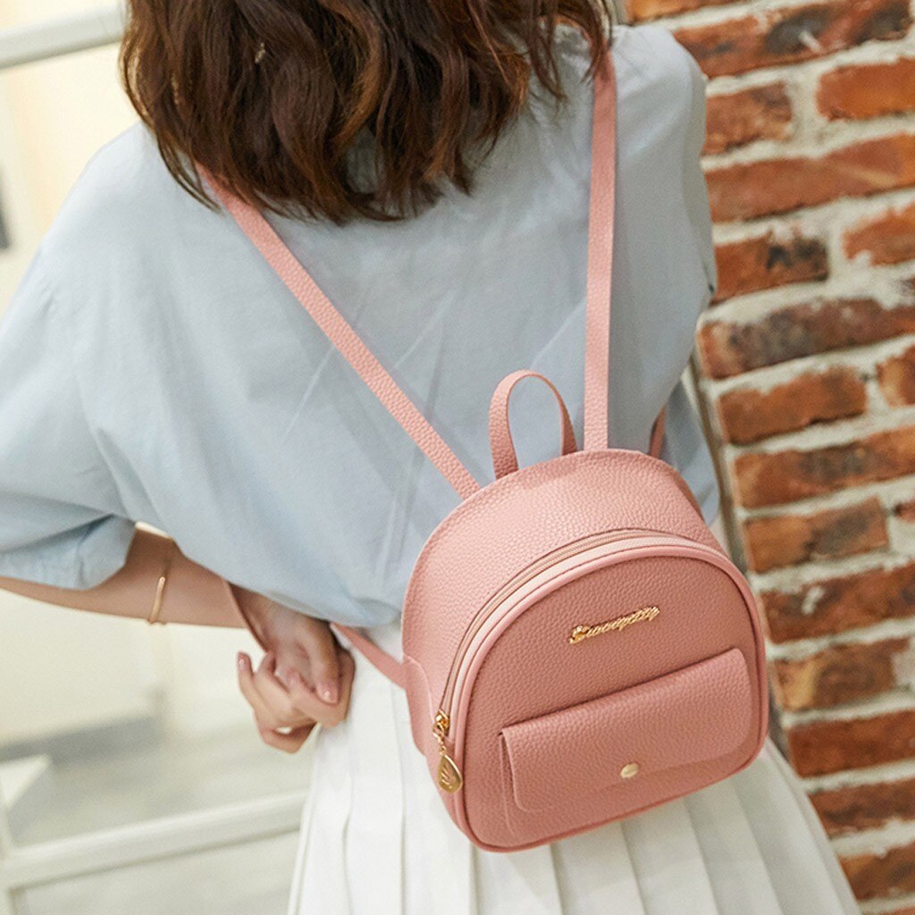 Mini Backpack Women Shoulder Bag For Teenage Girls Kids Letter Purse Mobile Phone Bag School Backpack Bolso Mujer #x