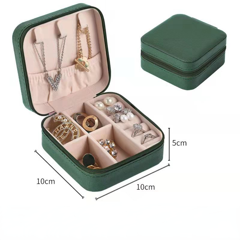 Boîte de rangement pour bijoux, bague, collier, boucles d'oreilles, trousse de maquillage, trousse de lavage: Violet