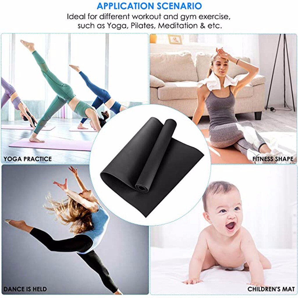 Yoga Mat Anti-Slip Sport Fitness Mat 4Mm Dik Eva Comfort Foam Yoga Mat Voor Oefening, yoga, En Pilates Gymnastiek Mat: Default Title