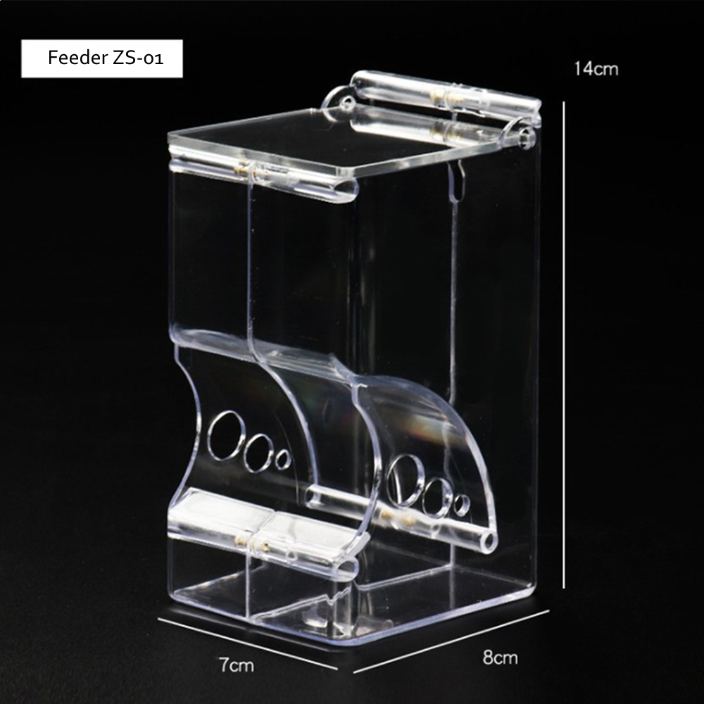 Hamster Konijn Eten Dispenser Feeder Plastic Clear Automatische Pet Feeder Voor Hamster Cavia Voedsel Kom Container: 02