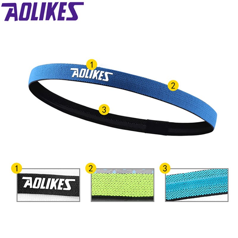 Outdoor sport 1pc yoga hair bands s headband anti-slip elastic rubber sweatband football biking running headscarf hairband