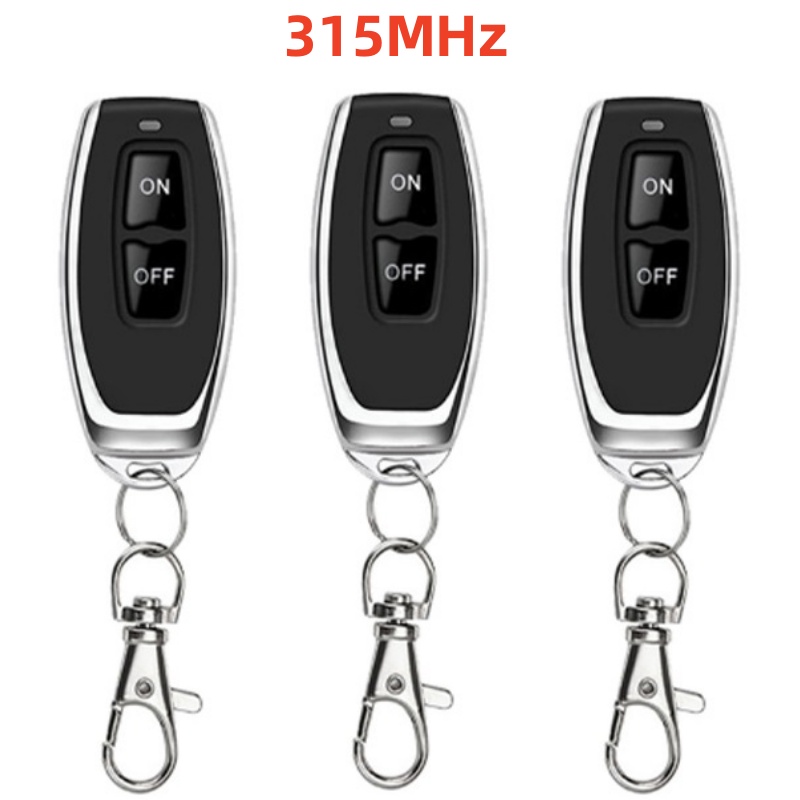 Wireless RF Remote Control Transmitter 433/315MHz with 2 Buttons for Garage Door Opener Home Automation Universal Remote: Brown