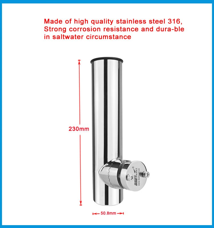 2X Rail Mount stainless steel316 fishing rod rack holder pole bracket support with clamp on rail 19 to 32mm boat marine hardware