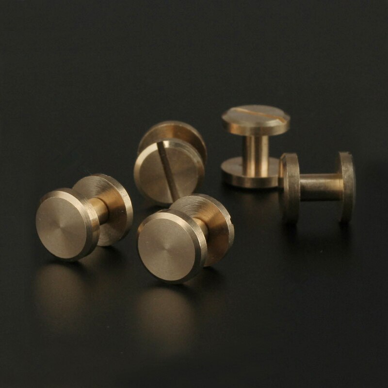 Massief Messing Binding Chicago Schroeven Nail Stud Klinknagels Voor Fotoalbum Lederen Craft Studs Riem Portemonnee Fasteners