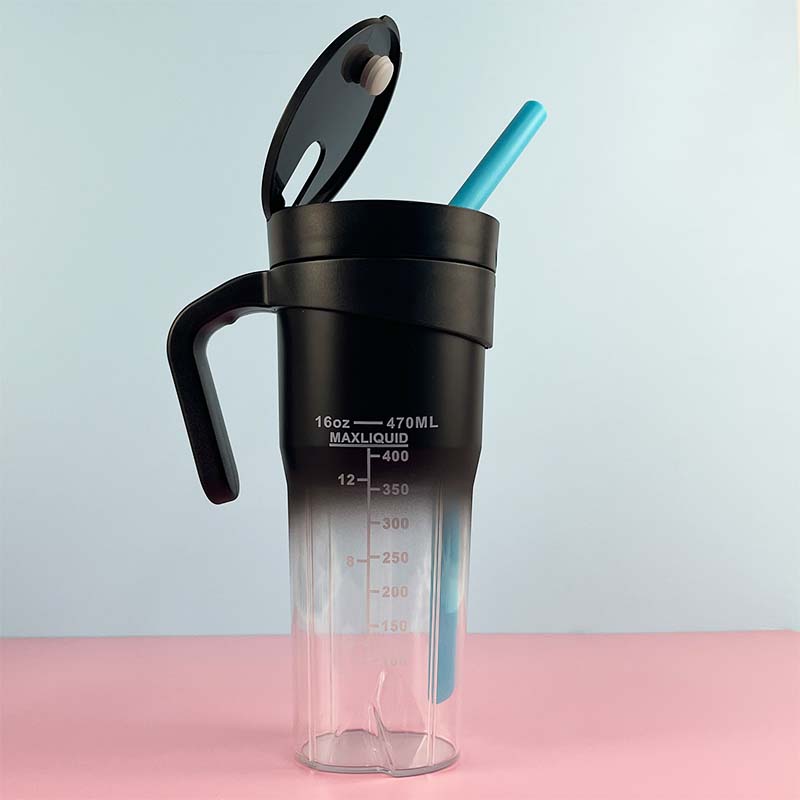 tragbar USB wiederaufladbar Multi-Funktion Mixer Tasse Juicer Pro schüttelt Smoothies 470ML Juicer Flasche mit Stroh