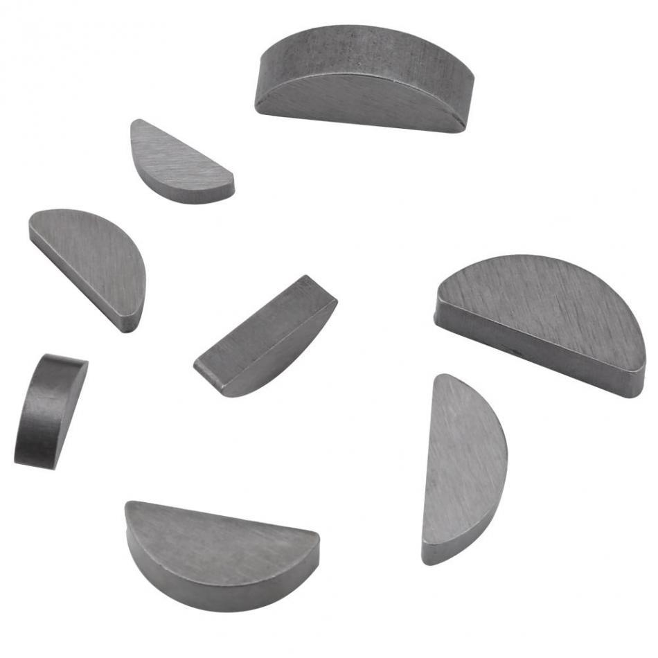 80Pcs/set Woodruff Keys stainless steel Semicircle Bond Key Flywheel Pulley Crank Way Key Assortment Kit Fasteners Mechanical
