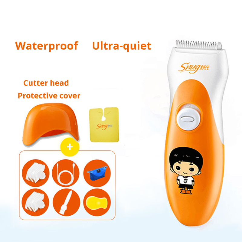 Børns hårklipper genopladelig ultra-stille sikkerhedslås elektrisk trimmer til hårklipper til børn