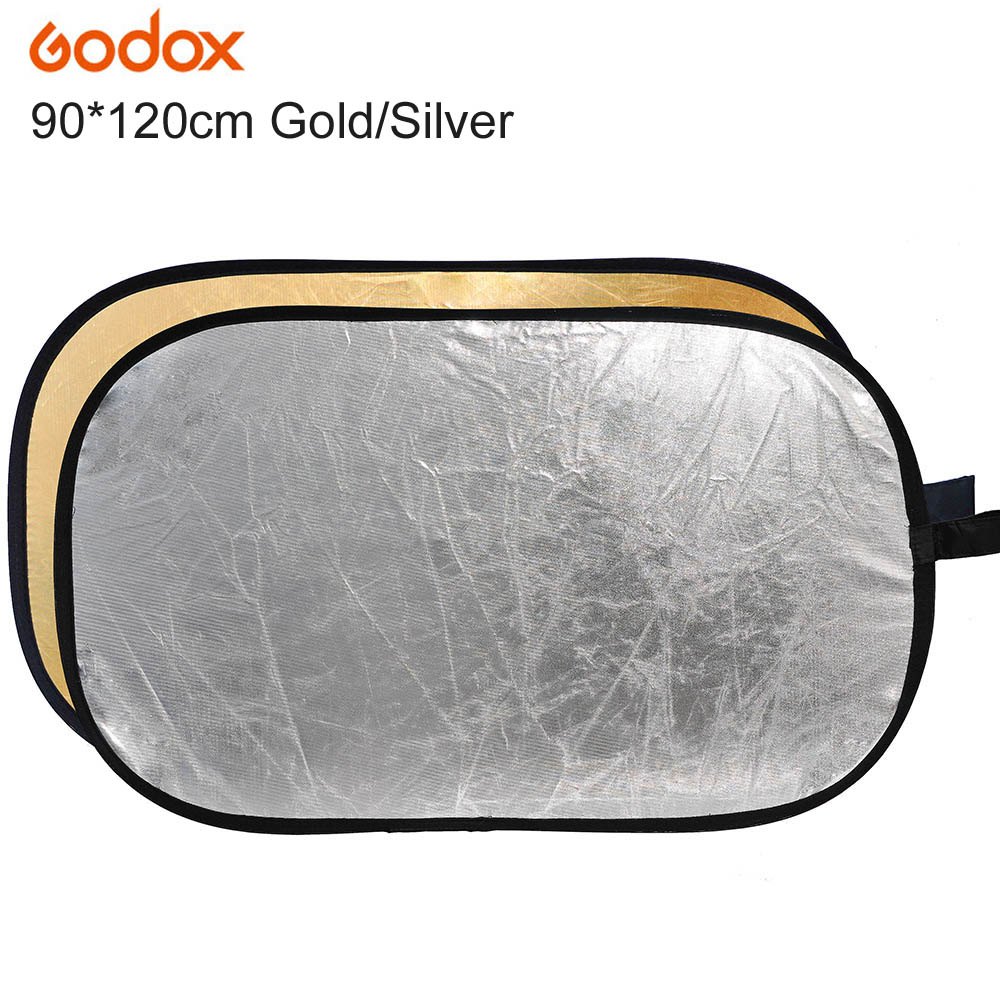 Godox 2 In 1 90*120 Cm/35 "X 47" Fotografie Goud Zilver Light Mulit Inklapbare draagbare Foto Reflector Voor Studio Flash Lamp