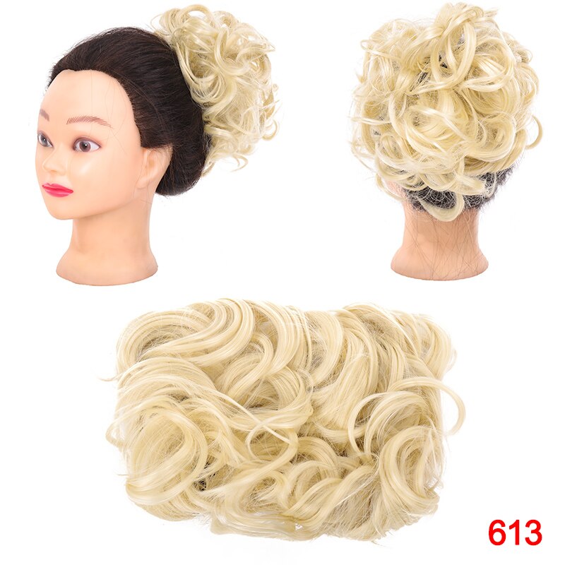 DIANQI synthetische haar elastische gummiband lockige chignon Netz mit zwei kunststoff kämme hochsteckfrisur abdeckung haar brötchen afro chignon für frauen: 613