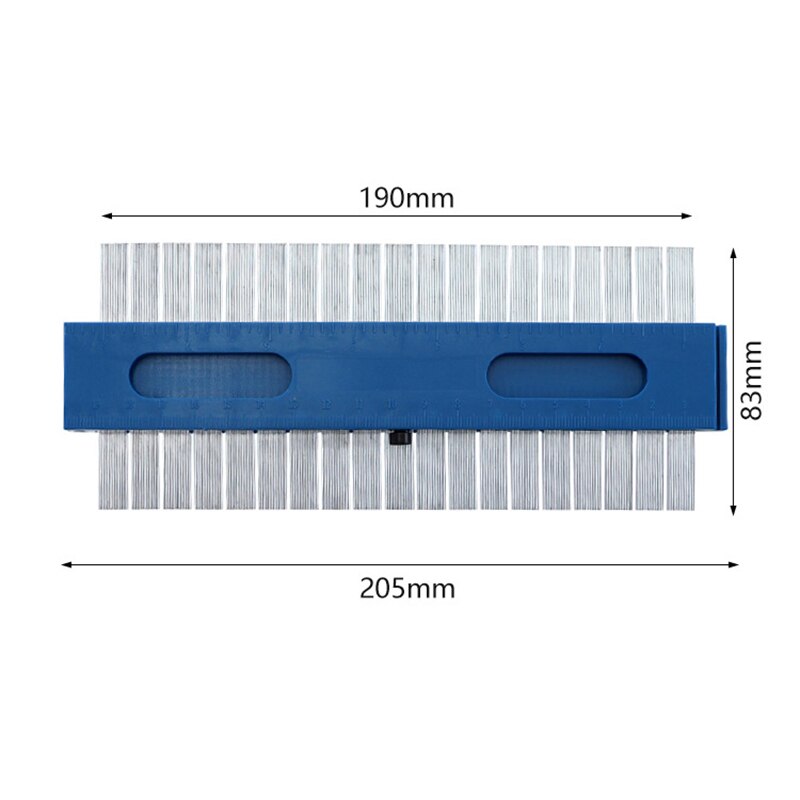 2 Pieces Metal Contour Gauge with Angle Connector Profile Gauge Shape Duplicator Precisely Fast Copy Irregular Shapes for Perfec