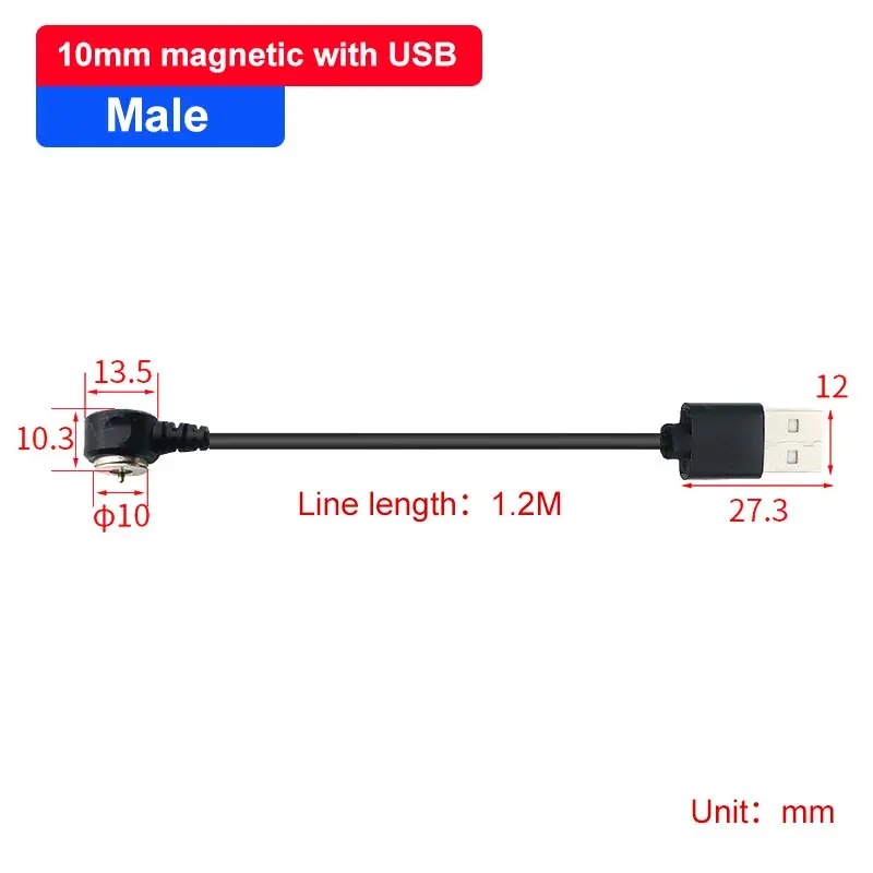 DC-15A-CX con línea de conector magnético, terminales impermeables, cable de alimentación de carga de 1,2 M, contactos magnéticos, enchufe macho hembra: Lavanda