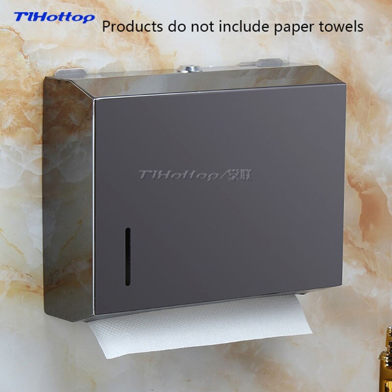 262*205*83mm Stainless Steel Manual Holder Dispenser Paper Towel Rack Butterfly Crown Gold Blue YH8013: Black light 1pc