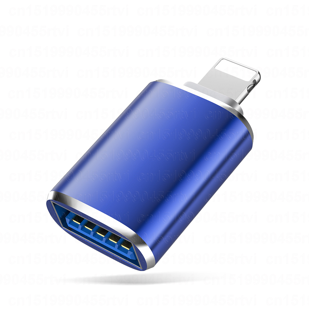 Adattatore OTG USB 3.0 per iPhone iOS 13 sopra trasmissione dati U Disk Mouse tastiera convertitore da USB a 8 Pin per iPhone 13 12 iPad: Blu