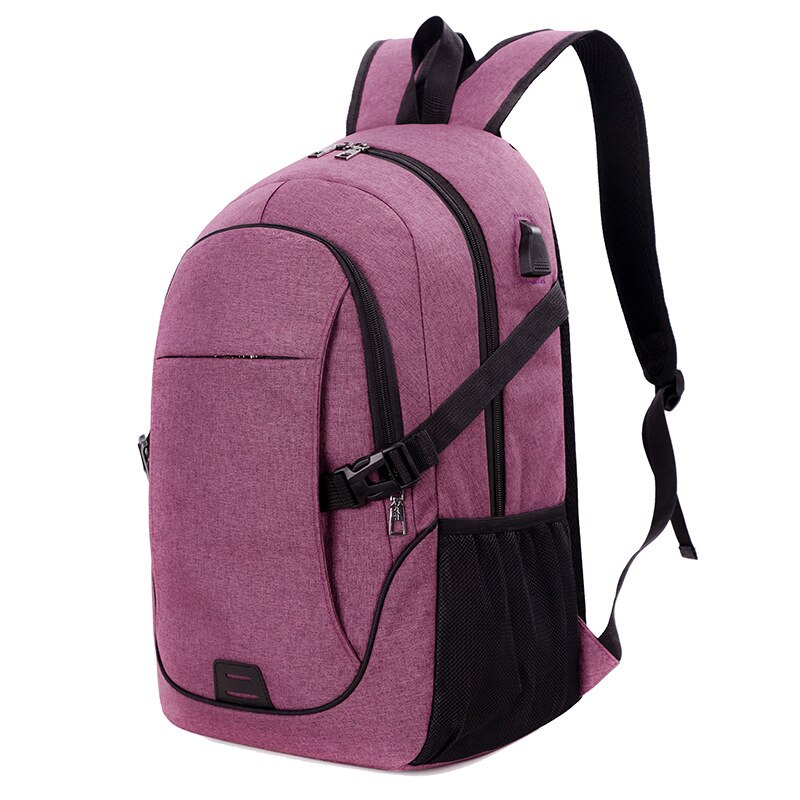 Mochila escolar informal para hombre, morral escolar con función de carga USB, para viaje de negocios