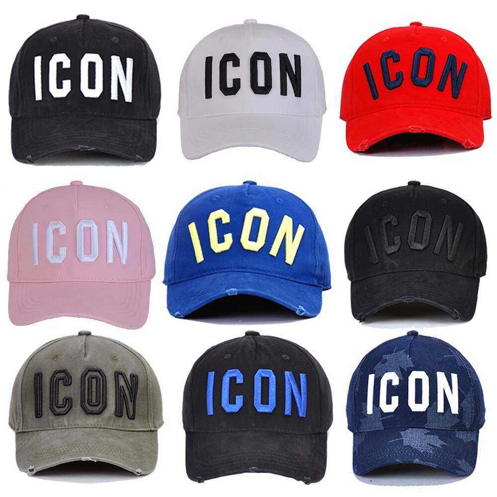 DSQICOND2 Brand Summer style ICON Letter Cotton Mens Baseball Cap Women Snapback Hat DSQ2 Hat Dad Hat Cotton Bone Trucker Cap