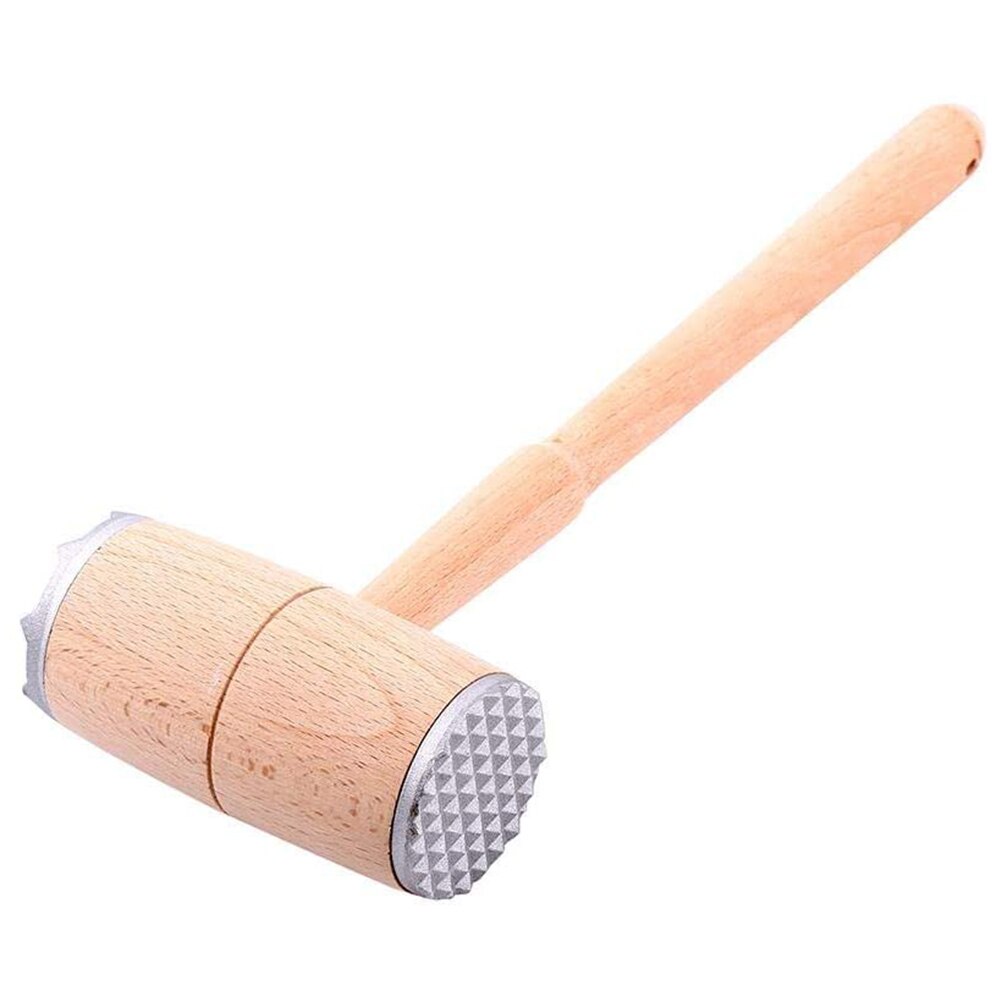 Dubbelzijdige Losse Vlees Hamer Houten Vleesvermalser Steak Tenderizing Tool Keuken Accessoires: Default Title