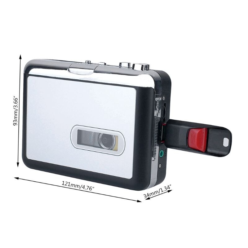 Reproductor de cinta de casete, convertidor Digital de cinta de grabación a MP3, captura de Cassette USB, guardar a unidad Flash USB directamente
