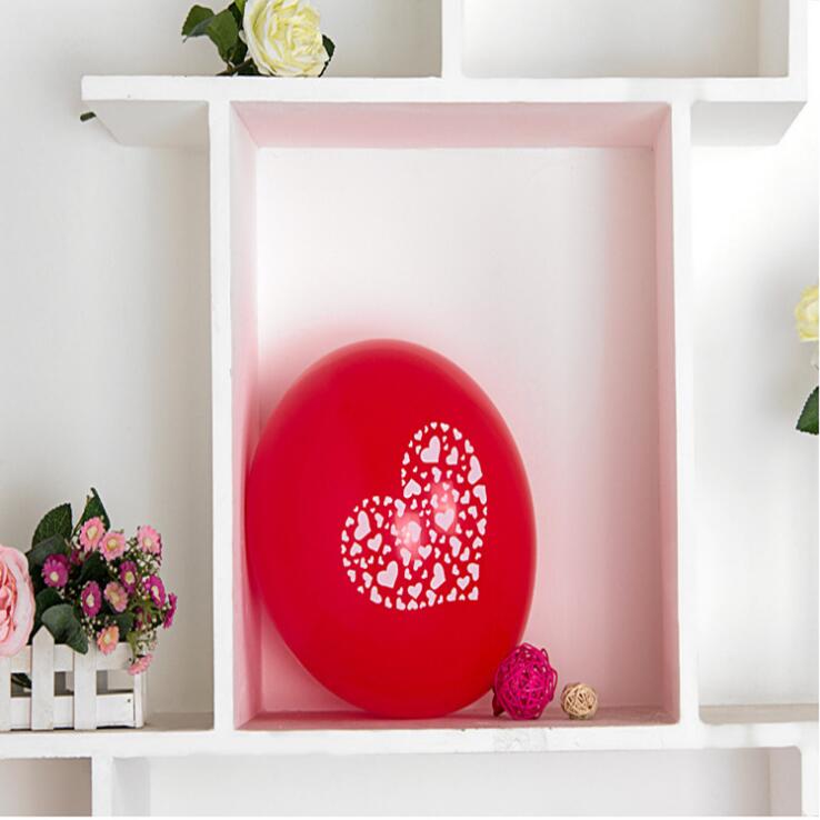 10pcs/lot Red/White Heart Latex Balloons Inflatable Round Air Ball Wedding Happy Birthday Party Balloons Decoration