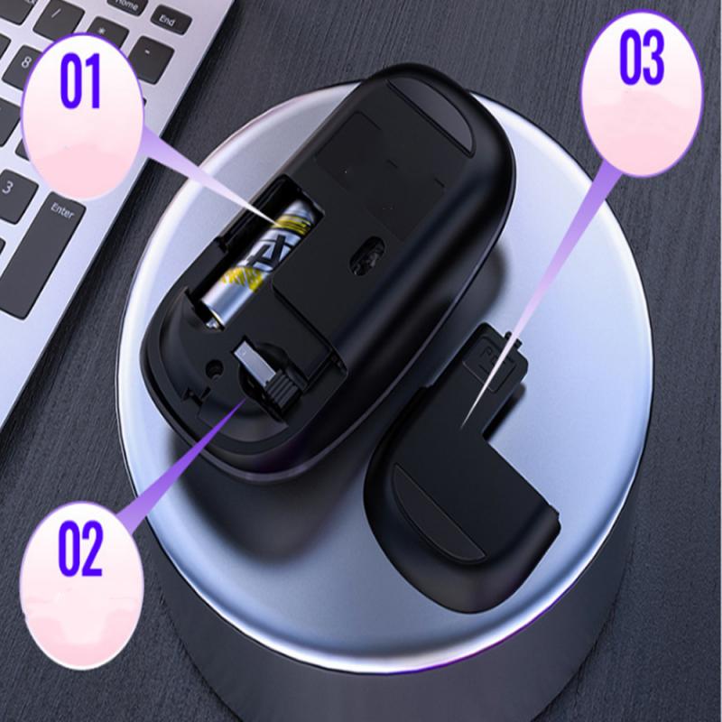 Draadloze Muis Computer Bluetooth Muis Stille Mause Oplaadbare Ergonomische Muis 2.4Ghz Usb Optische Muizen Voor Laptop Pc