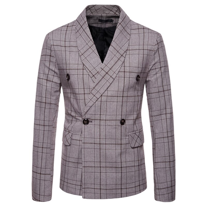 Veste Double boutonnage pour homme, coupe cintrée, style Business décontracté, costume,