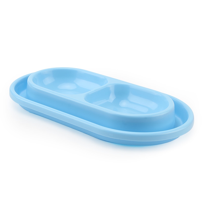 Double bol en plastique pour animaux de compagnie, fournitures d'alimentation pour chat, bol de nourriture pour chien, anti-fourmis, plat d'eau