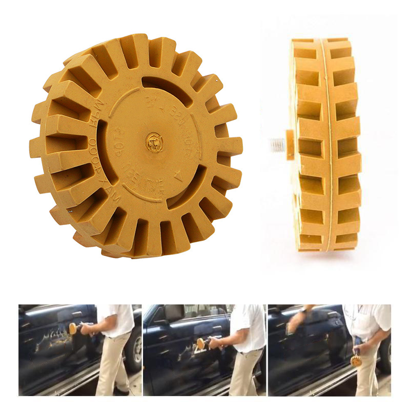 Pneumatic Rubber Eraser Wheel Pad Rubber Disk Decal Eraser Wheel Car Sticker Remover Paint Cleaner Car Polish Auxiliary Tool