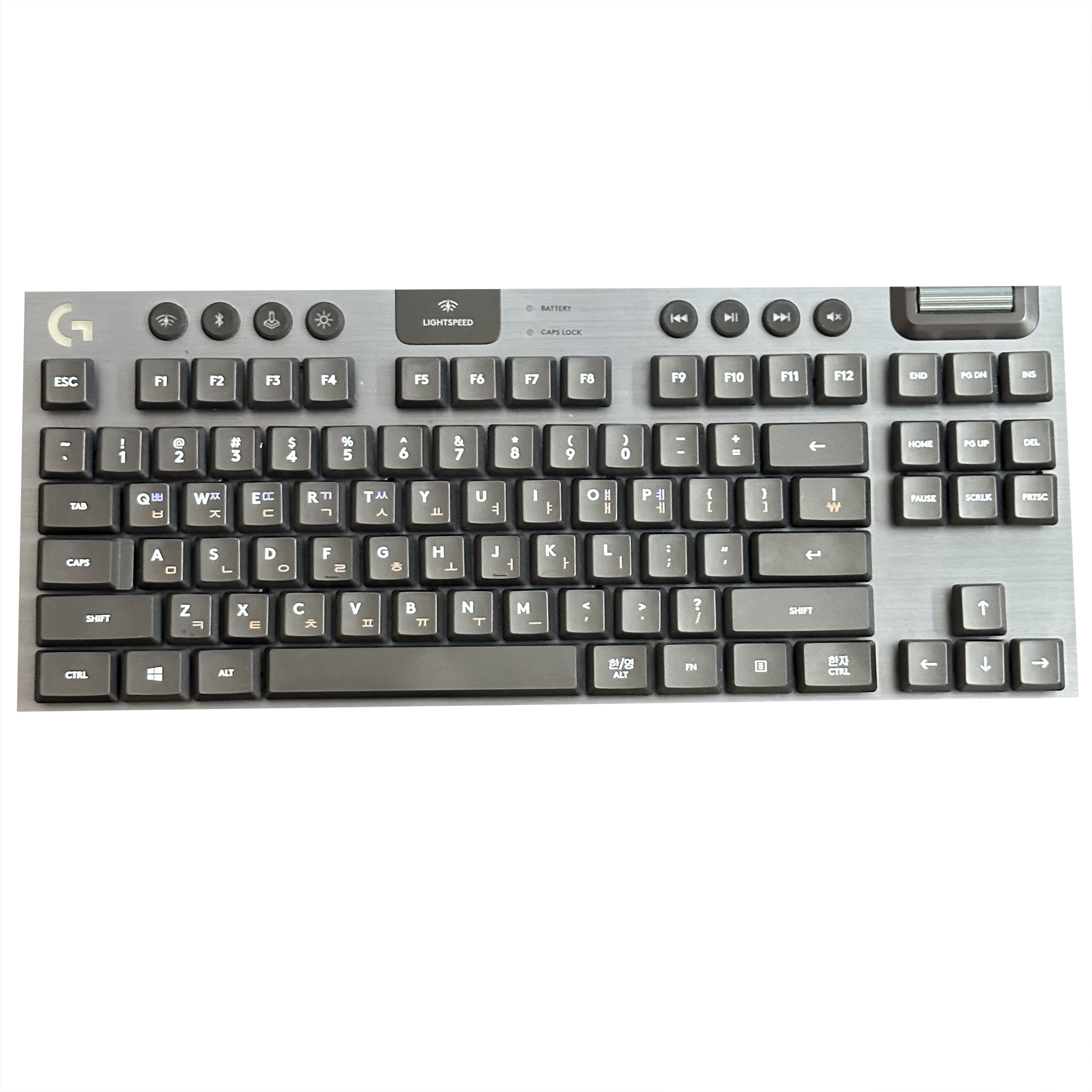 Korean Keycaps PBT Minimalist Style Custom Keycap Set Suitable for Logitech G813/G815/G913/G915 TKL RGB Mechanical Keyboard: black / blue switch