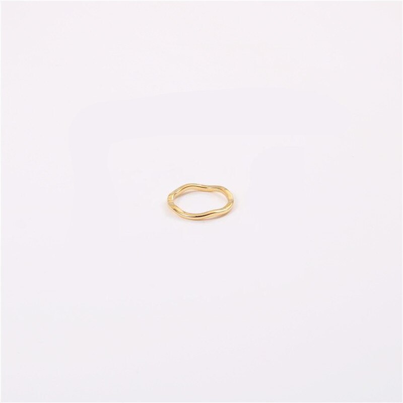 Joolim wysoki kończyć się stal nierdzewna kobiety pierścienie złoty wykończenie pasek ze stali nierdzewnej stalowe pierścienie dla kobiet 2020 biżuteria kostiumowa: 8 / thin