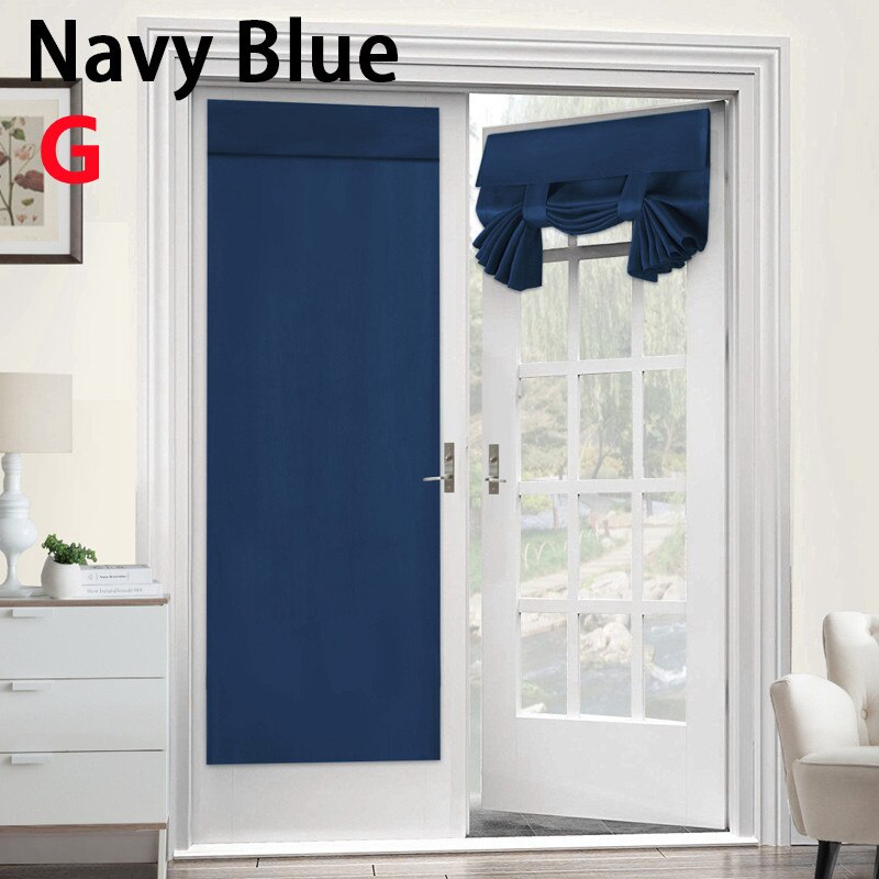 1PCS high-grade soundproof and high shading French door curtains without perforation Velcro curtains S7: G
