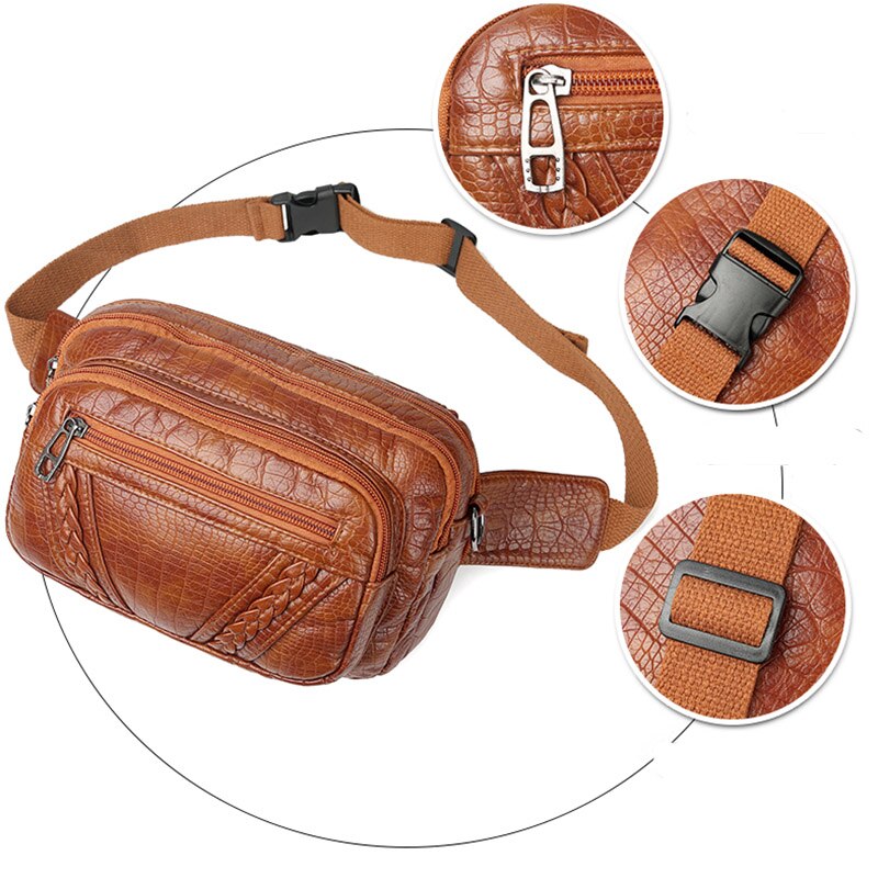 Women Shoulder Bags for Women Crossbody Bags for Girl Female Small Waist Bag PU Leather Chest Bag Waist Packets