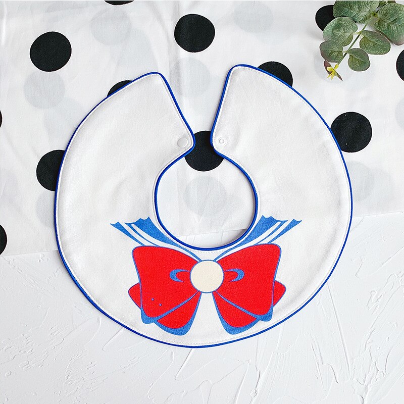 Mignon dessin animé bébé bavoirs coton imperméable à l'eau baver Burp chiffons pour -nés bord ondulé doux produits pour enfants: 5