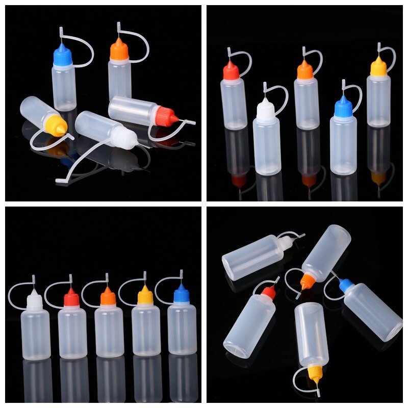 Ensemble de 5 flacons d'applicateur vide remplis de colle à peinture et autres, pour une Application précise et propre