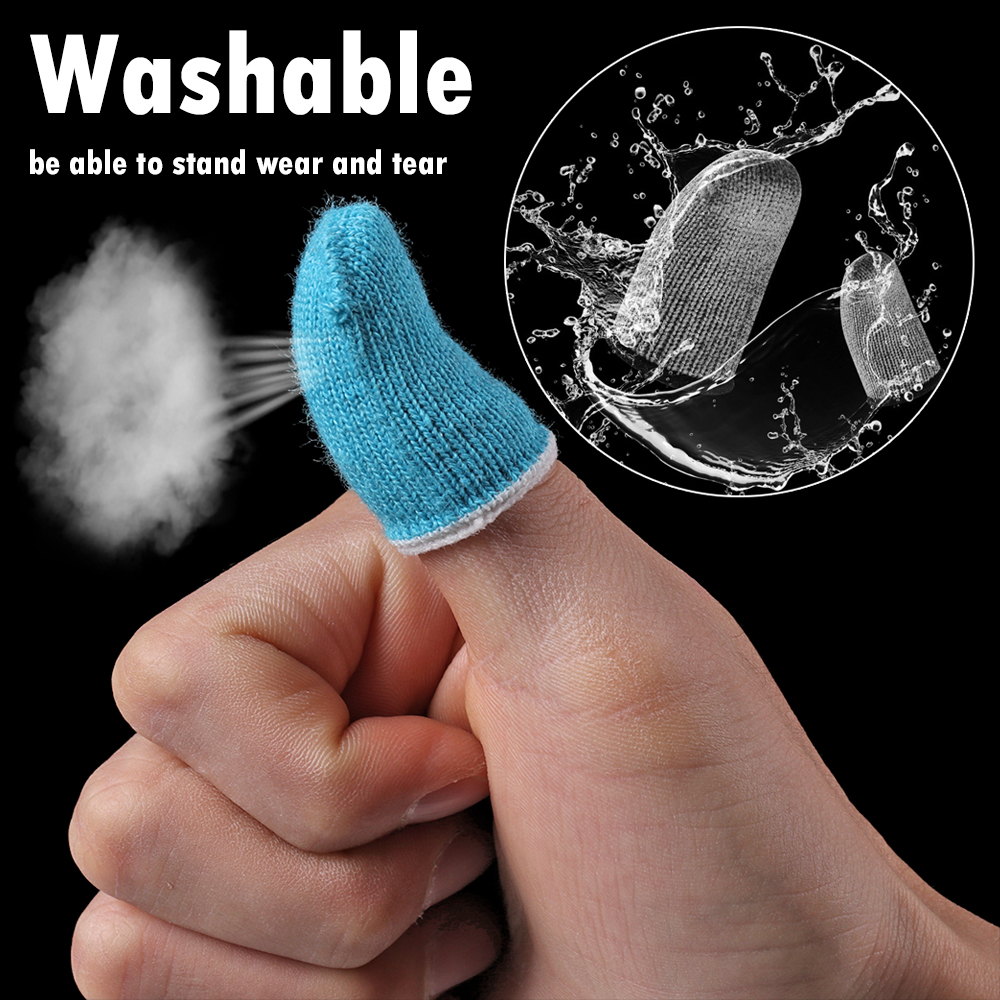 Transpirable GameController SweatProof FingerCover para Gaming Finger guantes sin arañazos Nylon sensible manga MobileTouch pantalla