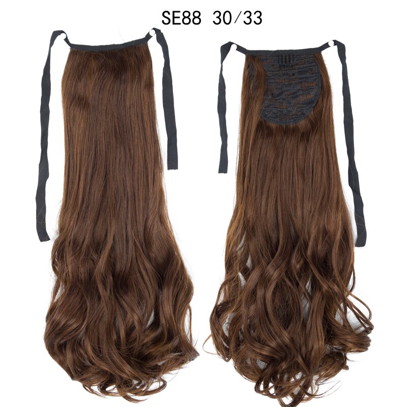 WERD 18 Inches Big Wave Hair Extensions High Temperature Chemical Fiber Hair Extensions White / Black Female