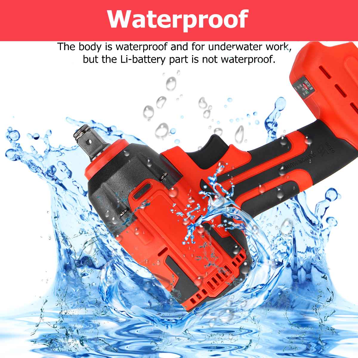 18V 520N.m Li-Ion Cordless Impact Wrench Driver Torque 1/2'' Socket Electric Wrench Replacement For Makita Battery Household Car